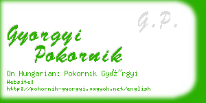 gyorgyi pokornik business card